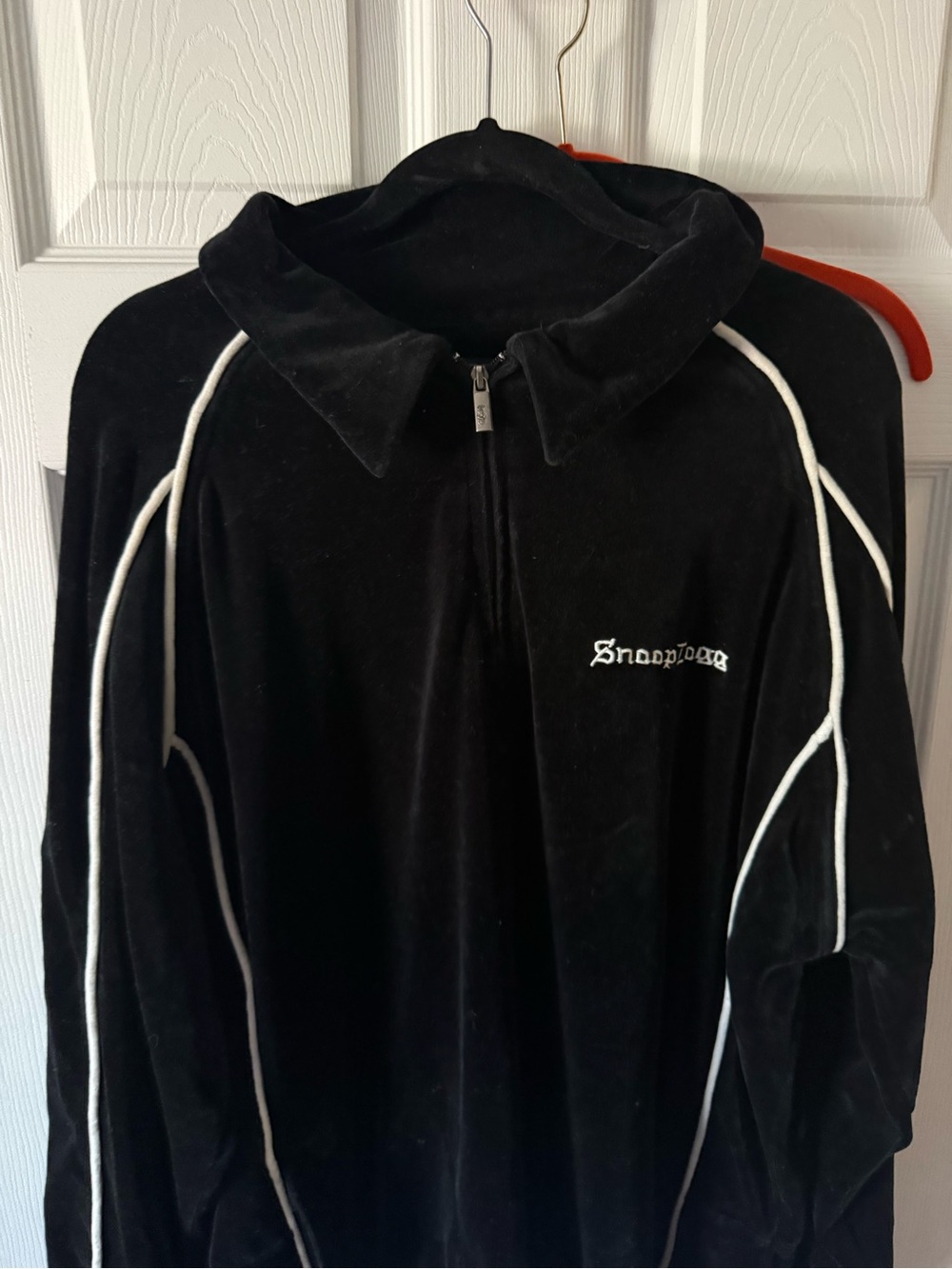 Snoop Dogg Vintage velour black quarter zip XL